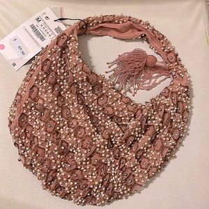 Zara Pink beaded summer purse